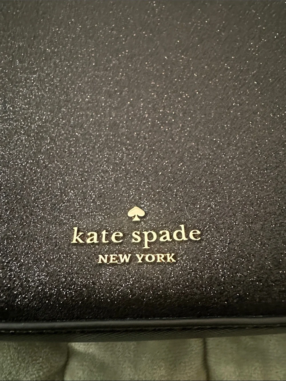 PRACTICALLY NEW kate spade Black Glitter Crescent Shoulder Bag